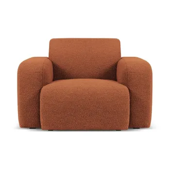 Fotoliu maro cu tapiterie din stofa boucle Molino - Micadoni Home imagine