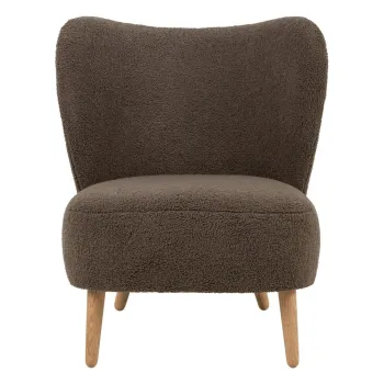 Fotoliu maro cu tapiterie din tesatura boucle Elmont - Actona imagine