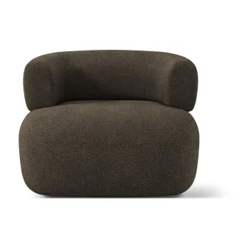 Fotoliu maro cu tapiterie din tesatura boucle Jenny - Micadoni Home imagine