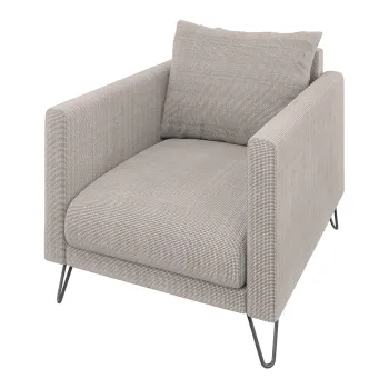 Fotoliu maro deschis cu tapiterie din chenille Freya - Ropez imagine