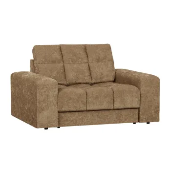 Fotoliu maro deschis cu tapiterie din chenille Second date - WOOOD imagine