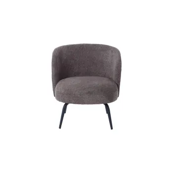 Fotoliu maro inchis cu tapiterie din stofa boucle Dieyda - Light & Living imagine