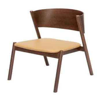 Fotoliu maro inchis Oblique - Hubsch imagine