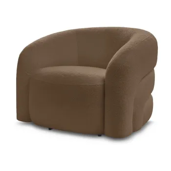 Fotoliu maro pivotant cu tapiE>erie din E>esAfturAbouclA(C) Elina aEURBobochic Paris imagine