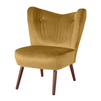 Fotoliu Max Winzer Sari Velvet, galben imagine