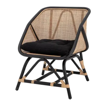 Fotoliu negru-bej tesut Loue - Bloomingville imagine