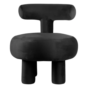 Fotoliu negru cu tapiterie din catifea Abrazo - Leitmotiv imagine