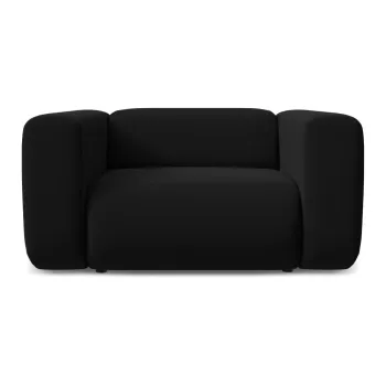 Fotoliu negru cu tapiterie din catifea Ekahi - Makamii imagine