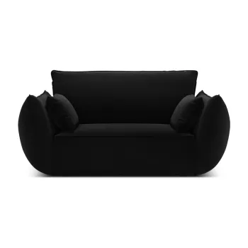 Fotoliu negru cu tapiterie din catifea Vanda - Mazzini Sofas imagine