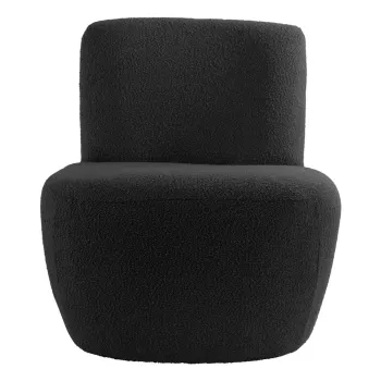 Fotoliu negru cu tapiterie din tesatura boucle Ada - Leitmotiv imagine