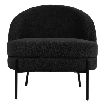 Fotoliu negru cu tapiterie din tesatura boucle Noble - Leitmotiv imagine