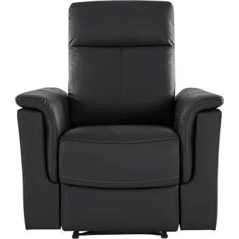 Fotoliu negru de relaxare cu tapiterie din piele Southbrook - Storaa imagine