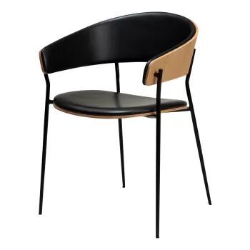 Fotoliu negru din imitatie de piele Crib - DAN-FORM Denmark imagine