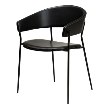 Fotoliu negru mat din imitatie de piele Crib - DAN-FORM Denmark imagine