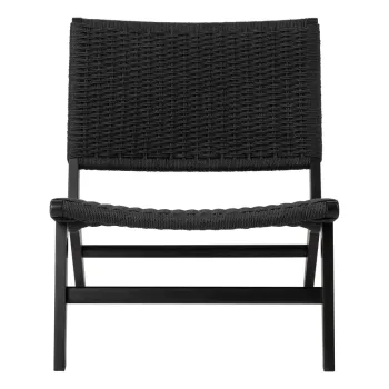 Fotoliu negru tesut Carson - Actona imagine