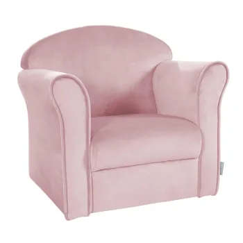 Fotoliu pentru copii roz deschis cu tapiterie din catifea Lil Sofa - Roba imagine