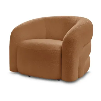 Fotoliu portocaliu pivotant cu tapiE>erie din E>esAfturAbouclA(C) Elina aEURBobochic Paris imagine