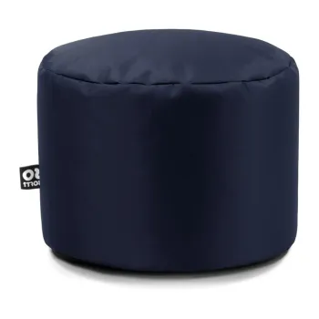 Fotoliu puf pentru copii albastru inchis cu tapiterie din imitatie de piele Dot M - So Soft? imagine