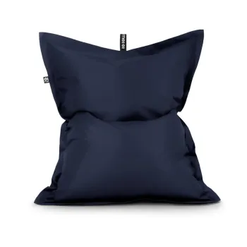 Fotoliu puf pentru copii albastru inchis cu tapiterie din imitatie de piele Pad M - So Soft? imagine