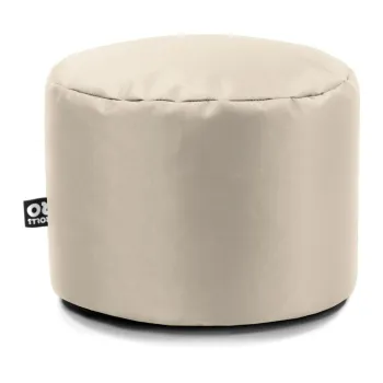 Fotoliu puf pentru copii bej cu tapiterie din imitatie de piele Dot M - So Soft? imagine