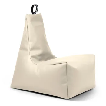 Fotoliu puf pentru copii bej cu tapiterie din imitatie de piele Icy M - So Soft? imagine