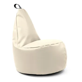 Fotoliu puf pentru copii bej cu tapiterie din imitatie de piele Lull M - So Soft? imagine