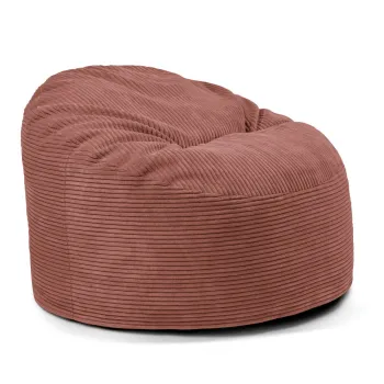 Fotoliu puf pentru copii caramiziu cu tapiterie din catifea reiata Om 85 - SLOWDOWN imagine