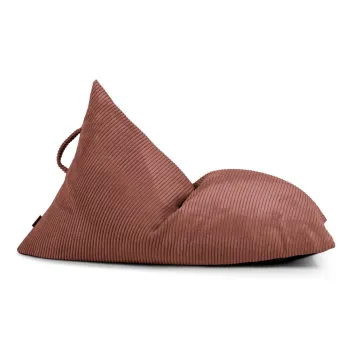 Fotoliu puf pentru copii caramiziu cu tapiterie din catifea reiata Razzy - SLOWDOWN imagine