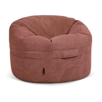 Fotoliu puf pentru copii caramiziu cu tapiterie din catifea reiata Roll 80 - SLOWDOWN imagine