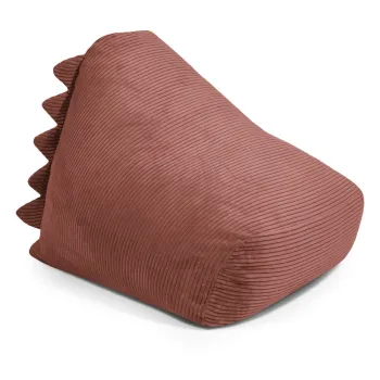 Fotoliu puf pentru copii caramiziu cu tapiterie din catifea reiata Snug 80 Dragon - SLOWDOWN imagine