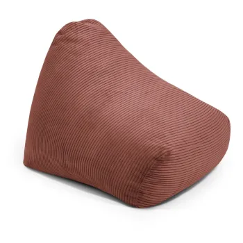 Fotoliu puf pentru copii caramiziu cu tapiterie din catifea reiata Snug 80 - SLOWDOWN imagine