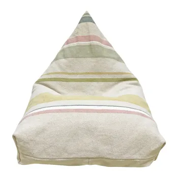 Fotoliu puf pentru copii crem Cleo Multi Stripe - Lorena Canals imagine