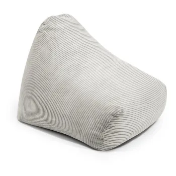 Fotoliu puf pentru copii crem cu tapiterie din catifea reiata Snug 80 - SLOWDOWN imagine