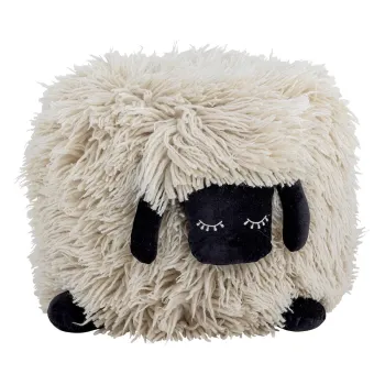 Fotoliu puf pentru copii crem cu tapiterie din lana Dolly - Bloomingville Mini imagine