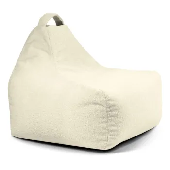 Fotoliu puf pentru copii crem cu tapiterie din tesatura boucle Game Amuse - SLOWDOWN imagine