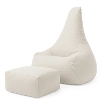 Fotoliu puf pentru copii crem Outzy - Meowbaby imagine