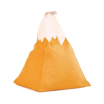 Fotoliu puf pentru copii galben/bej Mountain - Little Nice Things imagine