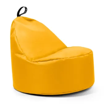 Fotoliu puf pentru copii galben Round M - So Soft? imagine