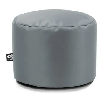 Fotoliu puf pentru copii gri cu tapiterie din imitatie de piele Dot M - So Soft? imagine