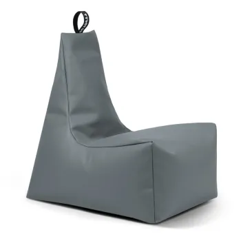 Fotoliu puf pentru copii gri cu tapiterie din imitatie de piele Icy M - So Soft? imagine