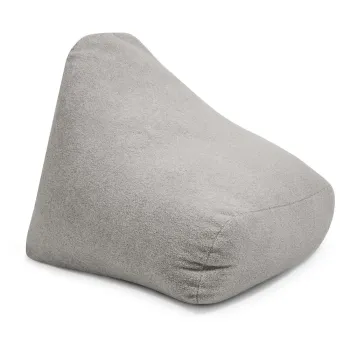 Fotoliu puf pentru copii gri deschis cu tapiterie din tesatura boucle Snug 80 - SLOWDOWN imagine