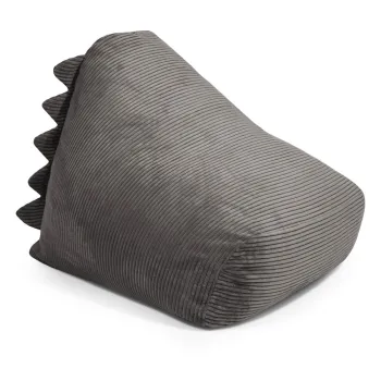 Fotoliu puf pentru copii gri inchis cu tapiterie din catifea reiata Snug 80 Dragon - SLOWDOWN imagine