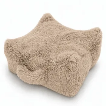 Fotoliu puf pentru copii in culoare naturala deschisa Mammoth - Meowbaby imagine