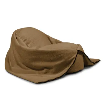 Fotoliu puf pentru copii maro cu tapiterie din tesatura boucle Cocoon 80 - SLOWDOWN imagine