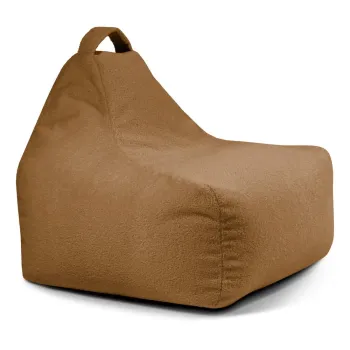 Fotoliu puf pentru copii maro cu tapiterie din tesatura boucle Game Amuse - SLOWDOWN imagine