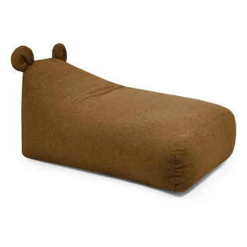 Fotoliu puf pentru copii maro cu tapiterie din tesatura boucle Snug 130 Bear - SLOWDOWN imagine
