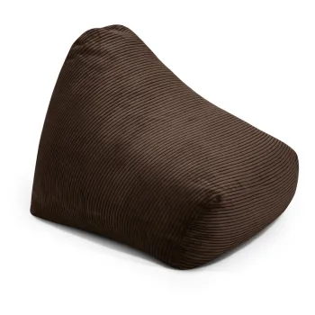 Fotoliu puf pentru copii maro inchis cu tapiterie din catifea reiata Snug 80 - SLOWDOWN imagine