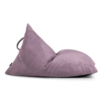 Fotoliu puf pentru copii mov cu tapiterie din catifea reiata Razzy - SLOWDOWN imagine