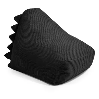 Fotoliu puf pentru copii negru cu tapiterie din catifea reiata Snug 80 Dragon - SLOWDOWN imagine