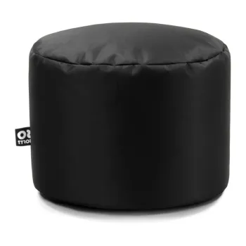 Fotoliu puf pentru copii negru cu tapiterie din imitatie de piele Dot M - So Soft? imagine